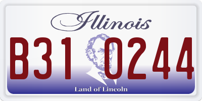 IL license plate B310244