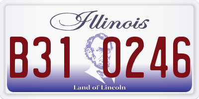 IL license plate B310246