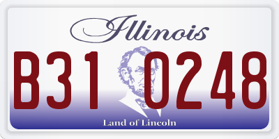 IL license plate B310248
