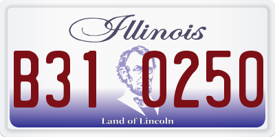 IL license plate B310250
