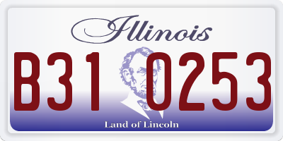 IL license plate B310253