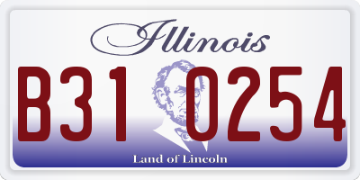 IL license plate B310254