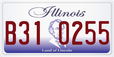 IL license plate B310255
