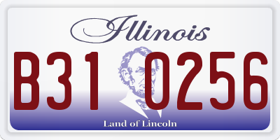IL license plate B310256