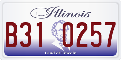 IL license plate B310257