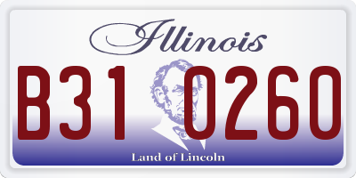 IL license plate B310260