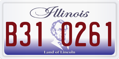 IL license plate B310261