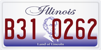 IL license plate B310262