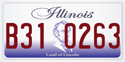 IL license plate B310263