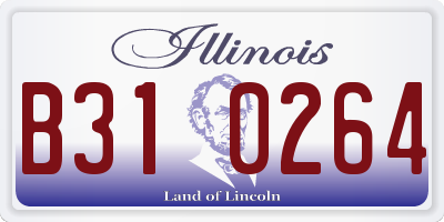IL license plate B310264