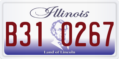 IL license plate B310267