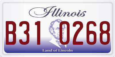 IL license plate B310268