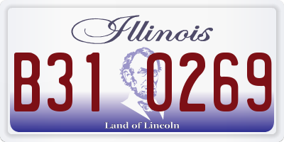 IL license plate B310269