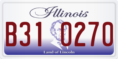 IL license plate B310270
