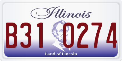 IL license plate B310274