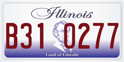 IL license plate B310277