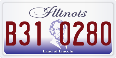 IL license plate B310280