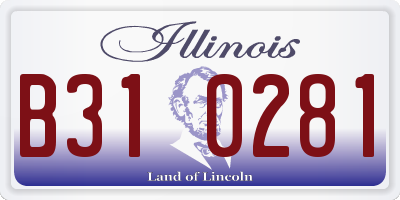IL license plate B310281