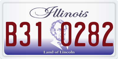 IL license plate B310282
