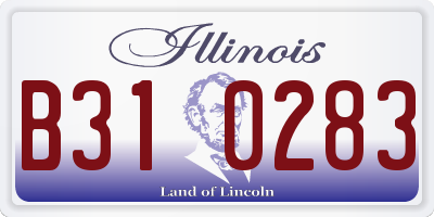 IL license plate B310283