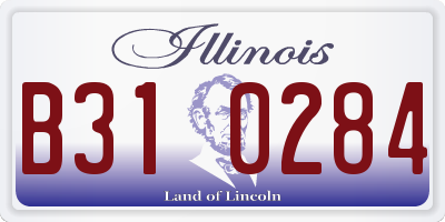 IL license plate B310284