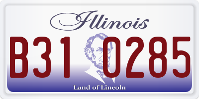 IL license plate B310285