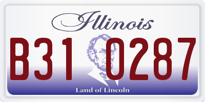 IL license plate B310287