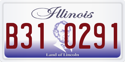 IL license plate B310291