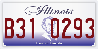 IL license plate B310293