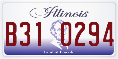 IL license plate B310294