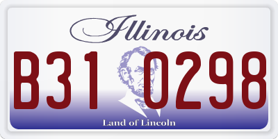 IL license plate B310298