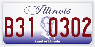 IL license plate B310302