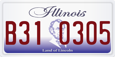 IL license plate B310305