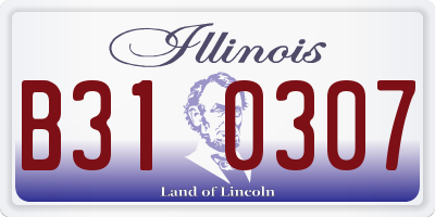 IL license plate B310307