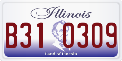 IL license plate B310309
