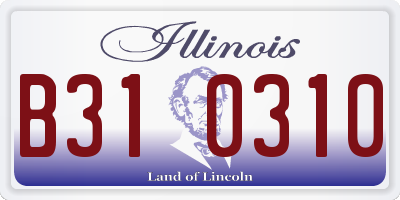 IL license plate B310310