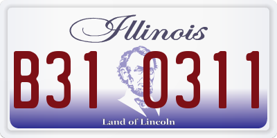 IL license plate B310311