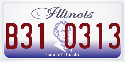 IL license plate B310313