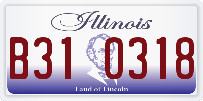 IL license plate B310318
