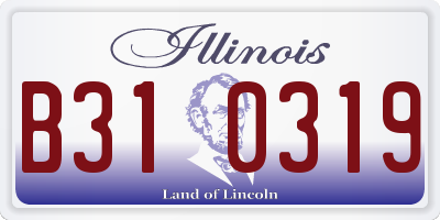 IL license plate B310319