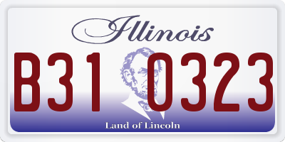 IL license plate B310323