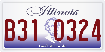 IL license plate B310324