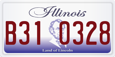 IL license plate B310328
