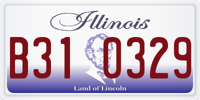 IL license plate B310329