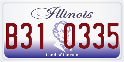 IL license plate B310335