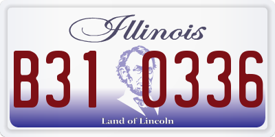 IL license plate B310336