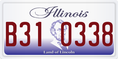 IL license plate B310338