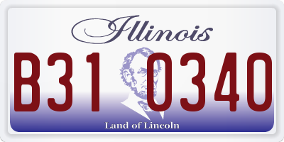 IL license plate B310340