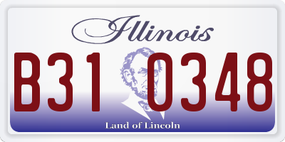 IL license plate B310348