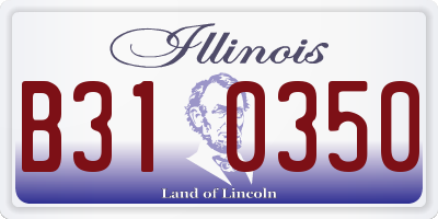 IL license plate B310350